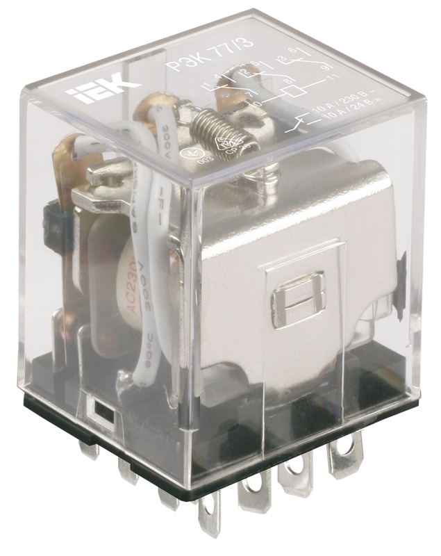 реле промежуточное рэк77/3(ly3) 10а 220в аc iek 