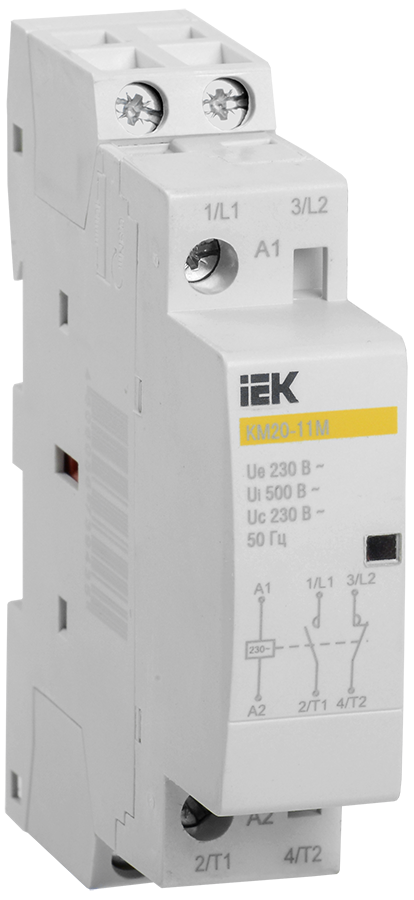 контактор модульный км20-11м ac iek