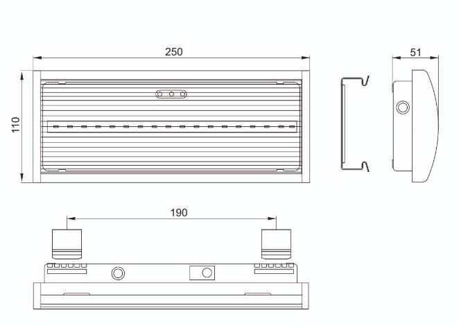 светильник аварийный дпа 5040-3 постоянный 3ч ip54 iek