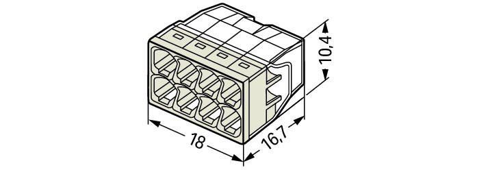 клемма wago 2273-208 8х2,5мм2 (упак.50шт.)