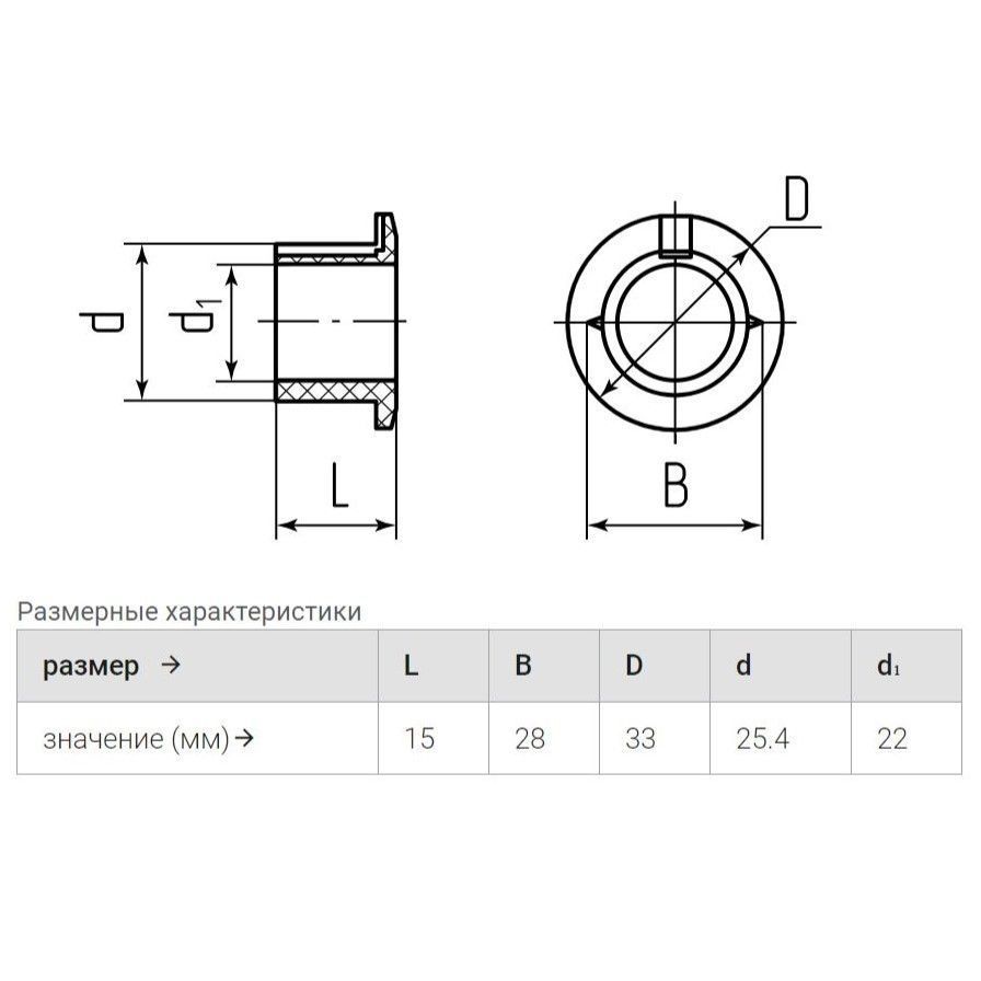 втулка в28 (fortisflex) 