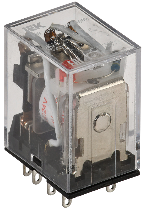 реле промежуточное рэк78/3(my3) с индикацией 5а 24в dc iek 