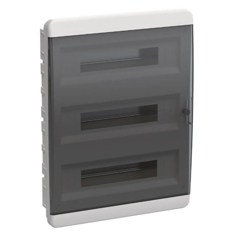 tekfor корпус пластиковый щрв-п-54 ip41 черная прозрачная дверь iek