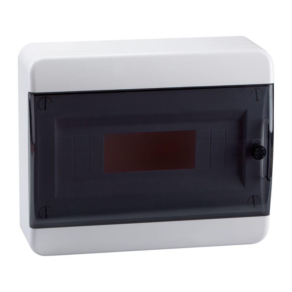 Щит навесной 12 мод. IP41 (BNK 40-12-1) прозрачная черная дверца (Текфор)