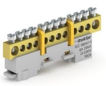 Шина нулевая изолятор на DIN-рейку/плоскость KSN-7-6x9-16 PE (Текфор)