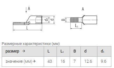 наконечник ншмл 50-16 штифтовой луженый (квт) упак.100шт