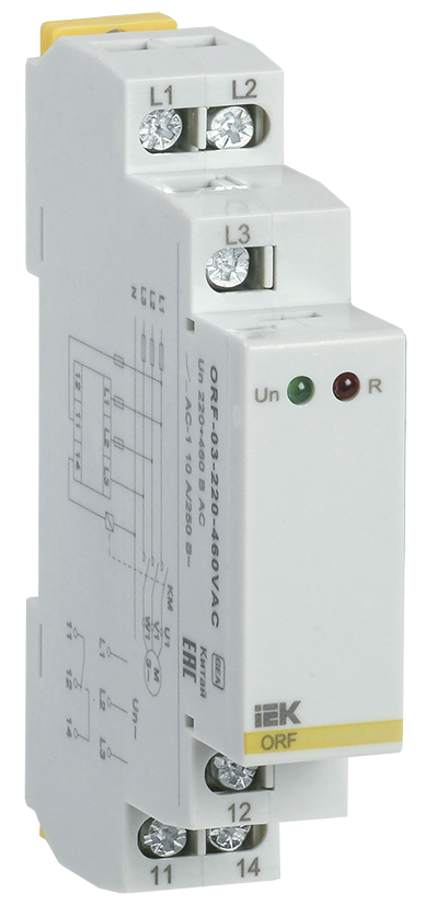 реле контроля фаз orf 03 3 фазы 220-460в ac iek 