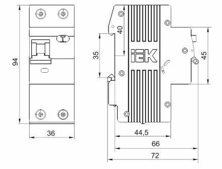 автоматический выключатель дифференциального тока авдт32 c50 100mа iek