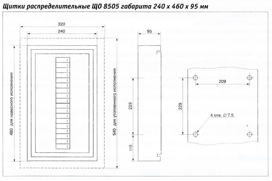 щиток распределительный ощв-12 / що 8505-1412н  ввод ва61f29-3l 63а, распределение ва 61f29-1z: 12х16а