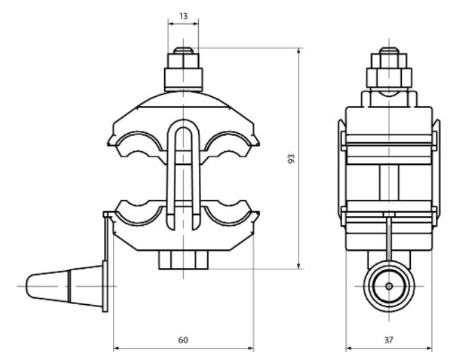 зажим ответвительный ct 25-150 p (маг.25-150мм2, отв.25-150мм2) (упак.150шт.) (вк) 