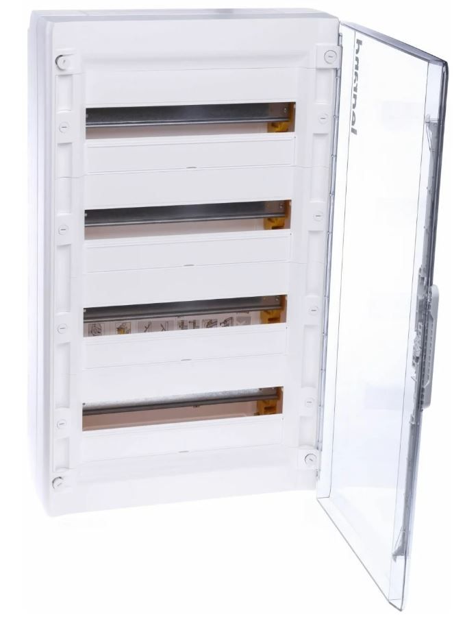 корпус пластиковый xl³ 125 4х18 модулей прозрачная дверь ip40 (n+pe) legrand