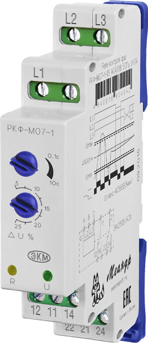 реле напряжения ркф-м07-1-15 ac400в ухл4 (меандр) 