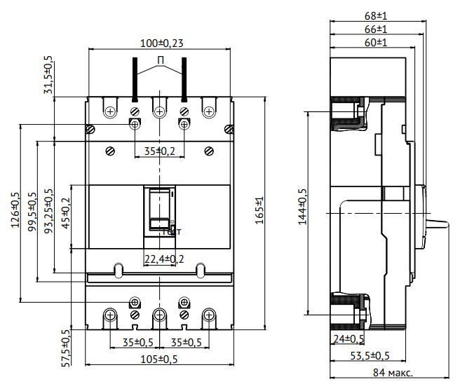 выключатель автоматический optimat e250l125 -ухл3 (кeаz)
