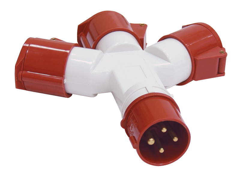 адаптер трехлучевой сси-1013-214 3p+рe  16a ip44 