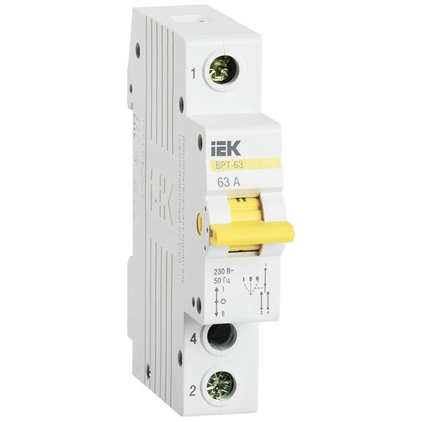 выключатель-разъединитель трехпозиционный врт-63 1p 63а iek