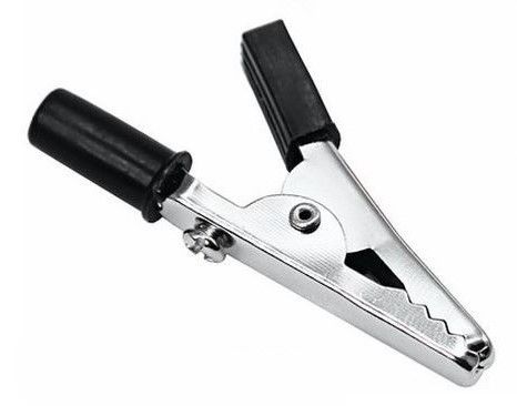 зажим "крокодил" fd-1706 черный 5а 55мм