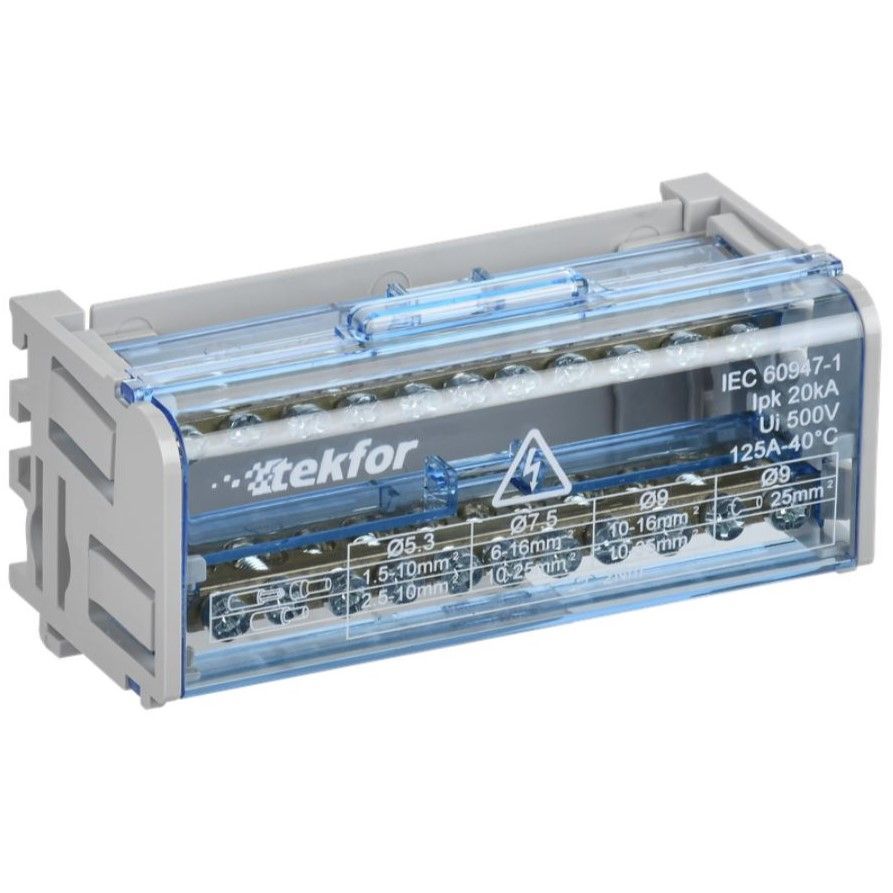 tekfor шины на din-рейку (кросс-модуль) шнк 2х11 l+pen iek 
