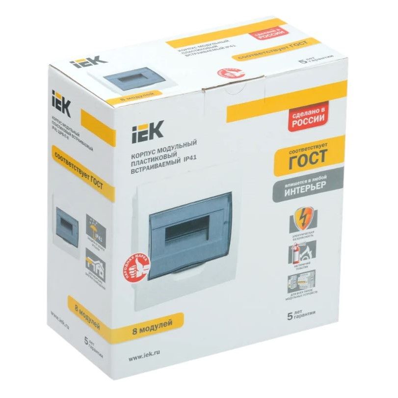 krepta 3 корпус пластиковый щрв-п-08 ip41 белый iek