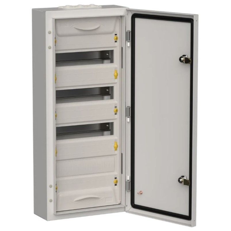 titan 5 корпус металлический щрн-48 (1х48) 710х310х140мм ip54 серый (одна дверь) iek