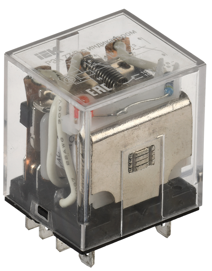 реле промежуточное рэк77/3(ly3) с индикацией 10а 24в аc iek 