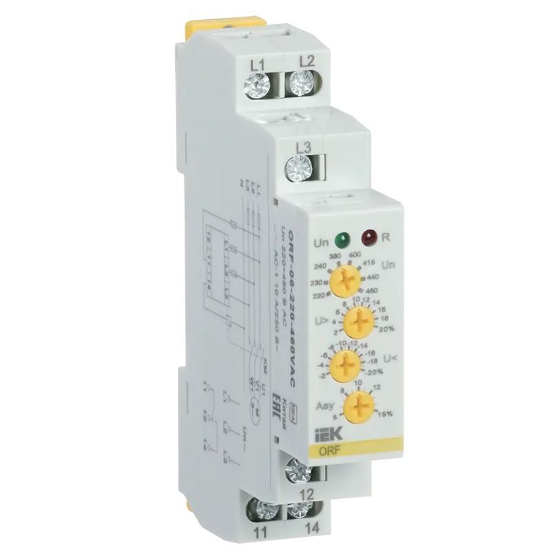 реле контроля фаз orf 06 3 фазы 220-460в ac iek 