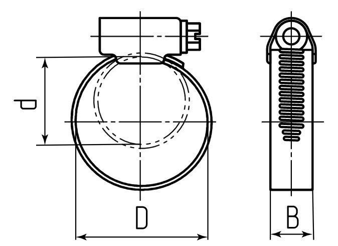 хомут червячный pl-9(190-200)/w1 оцинкованная сталь ™fortisflex