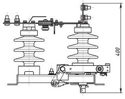 разъединитель рлнд-1-10 ii /400а ухл1 с приводом прнз-10 (алюминий) щк