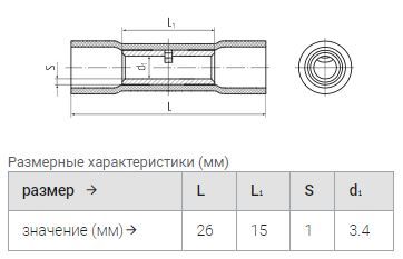 гильза гси  6 мм2 (2,5-6,0мм2) жёлтая (™квт) упак.100шт.