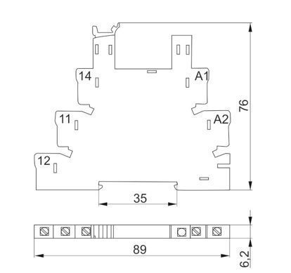 реле интерфейсное ork с розеткой 1a 24в dc oni (контакт no) 