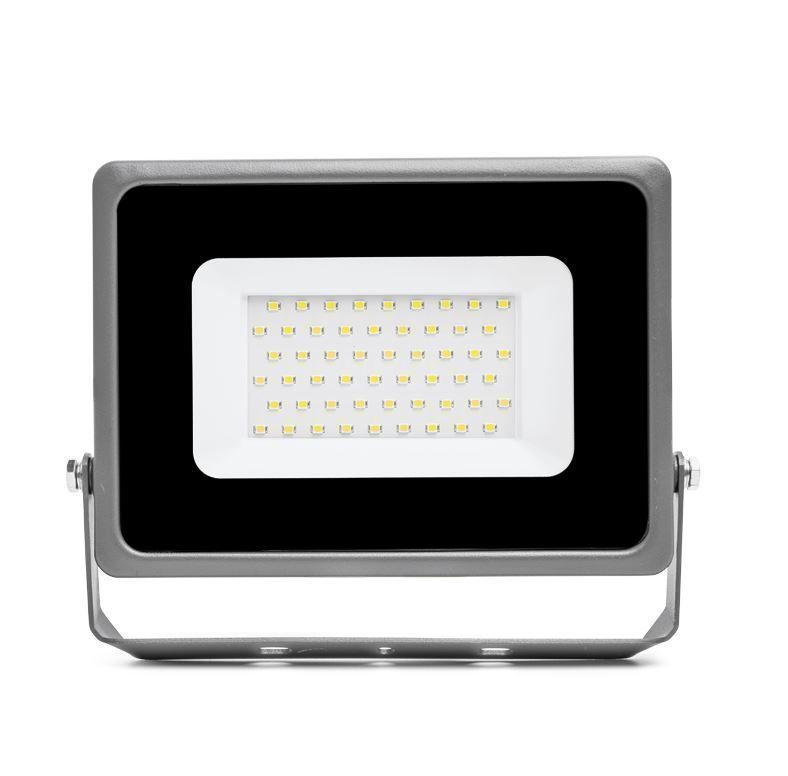 прожектор светодиодный wolta wfl- 50w/07 серый 50вт 6500к ip65