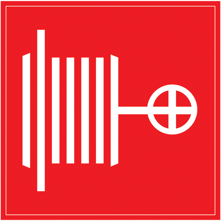 плакат самоклеющийся "пожарный кран" 150х150