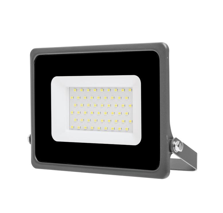 прожектор светодиодный wolta wfl- 50w/07 серый 50вт 6500к ip65