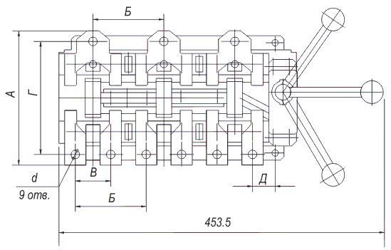 переключатель вд1-3551п  250а  правый (электродеталь)