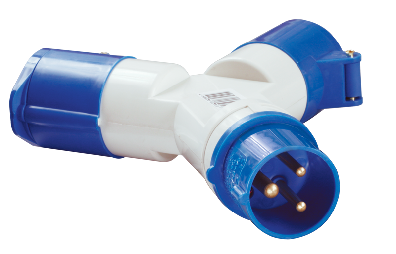 адаптер двухлучевой сси-1012 2p+pe 16а 200-250в ip44 iek 