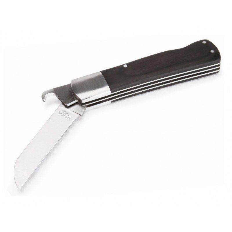 Нож НМ-09 монтёрский, прямое лезвие и для разделки оболочек кабеля (™КВТ) 