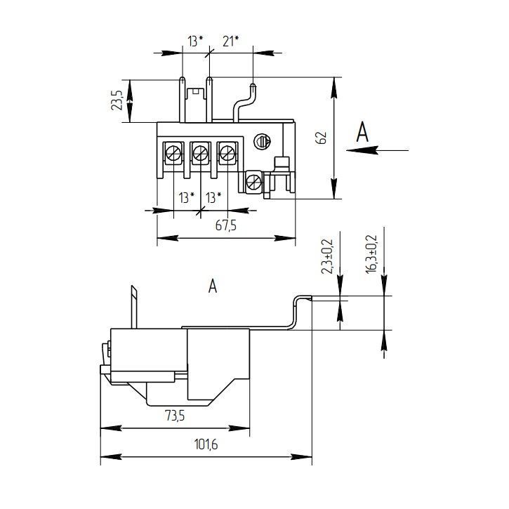 реле тепловое ртт-141 20а (17 - 23а) кзэа 