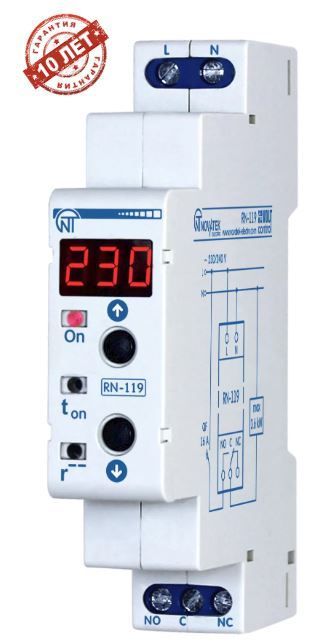 реле напряжения рн-119 16а 1ф. (новатек-электро) 