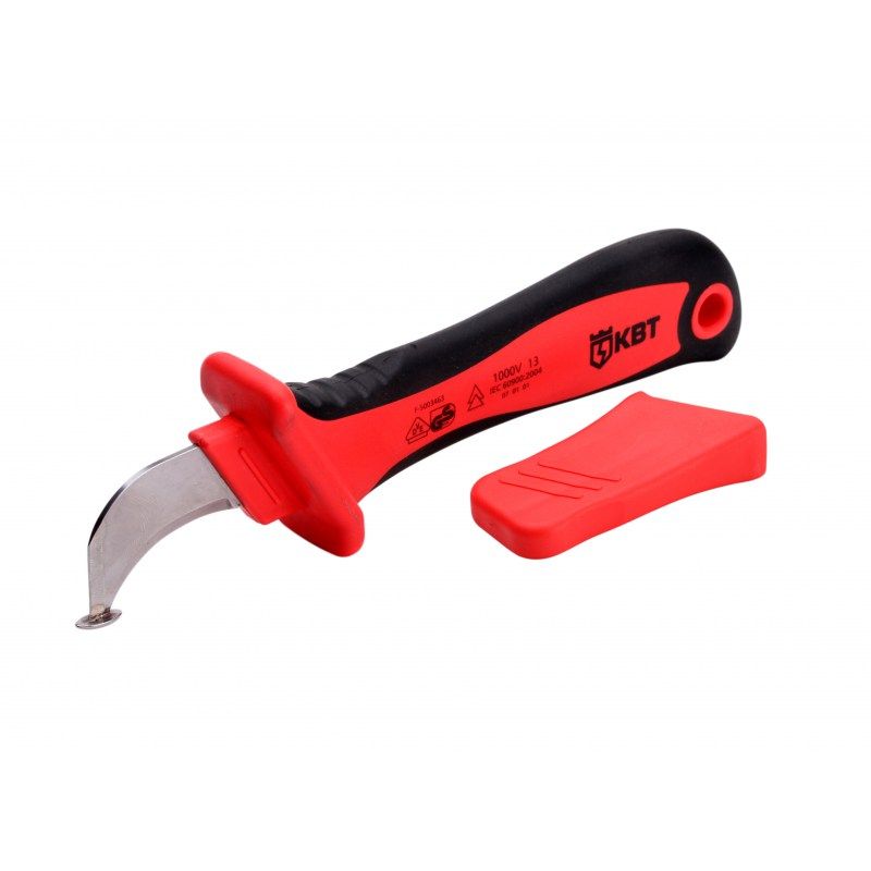 нож нми-01 диэлектр., изогнутое лезвие с «пяткой» (квт) 