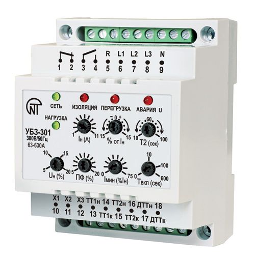 универсальный блок защиты убз-301 63-630а (новатек-электро) 