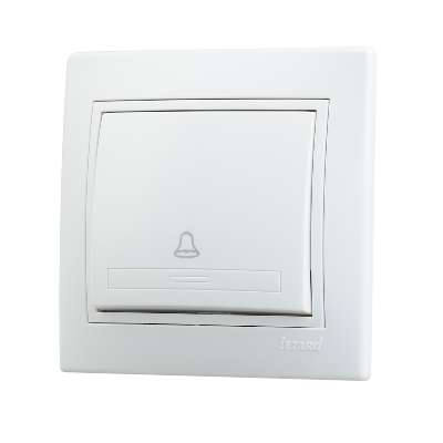 кнопка звонка белый lezard mira