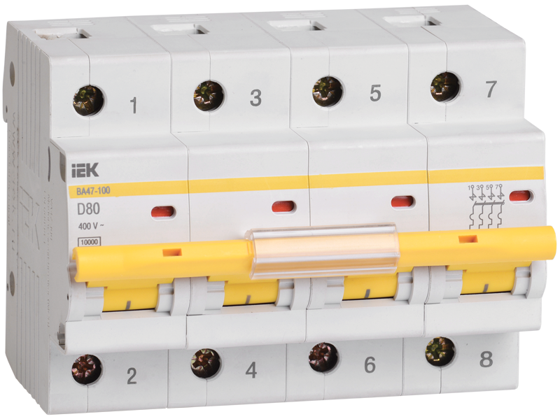 авт.выкл. ва 47-100 (иэк) 4п  80а х-ка d