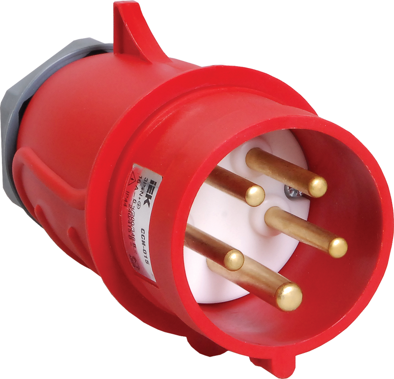 вилка переносная сси-015 16а-6ч/200/346-240/415в 3р+ре+n ip44 magnum иэк 