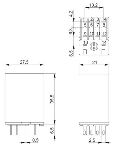 реле общего назначения ogr-2 4c 220в ac oni 