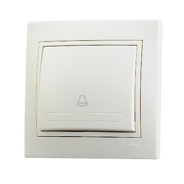 кнопка звонка кремовый lezard mira