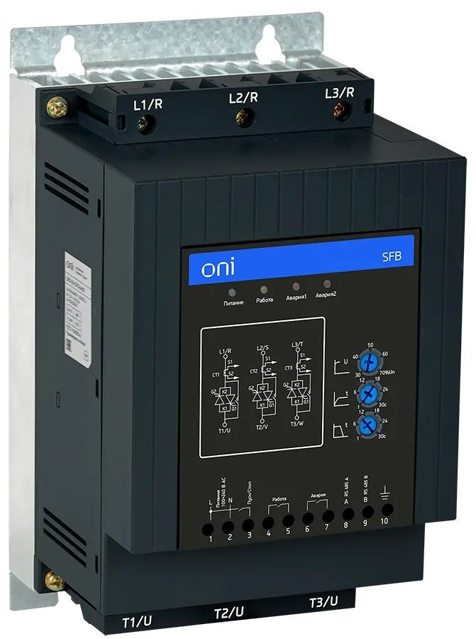 устройство плавного пуска sfb 3ф 380в 45квт 90а uупр 110-220в modbus oni