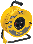 катушка ук40 с термозащитой 4 места 2p+pe/40м 3х1,5мм2 industrial iek