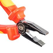 пассатижи диэлектрические 180 мм серия профи для работ под напряжением до 1000 в, стандарт vde (квт) 