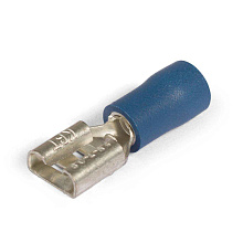 Разъем кабельный плоский изолированный «мама» ВРПИ-М 2.5-(6.3) серия ПРОФИ виброустойчивый с ПВХ манжетой (КВТ)