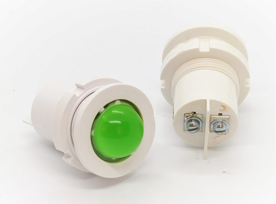 светодиодная коммутаторная лампа скл-11а-л-2-220 зеленая, м27