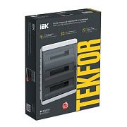 tekfor корпус пластиковый щрв-п-54 ip41 черная прозрачная дверь iek
